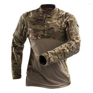 Men's T Shirts Tactical Combat Shirt Men Cotton Military Uniform Camouflage Multicam US Army Clothes Camo Long Sleeve