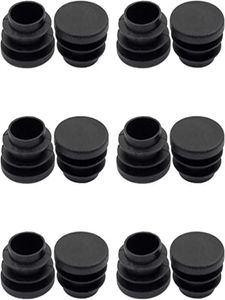Household Sundries Plastics 1" Inch 25.4 mm Round Plastic Hole Plugs Inserts Black End Caps Metal Tubing Hardware Fences Glide Protection from Chair Legs Furniture XB1