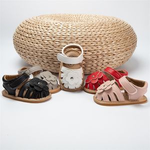 Nya spädbarn baby sandaler flicka skor småbarn lägenheter sommar sandal blommor mjuk gummisula antislip crib skor först vandrare 20221005 e3