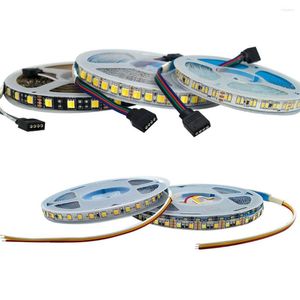 ストリップCCT LEDストリップSMD 2835 3014 120LEDS/MフレキシブルテープライトクールホワイトウォームDC 5V 12V 24V 5M/ロール