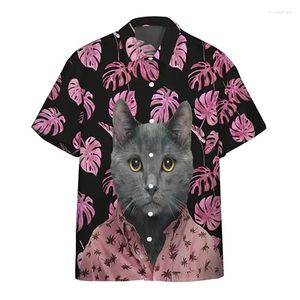 Camisas casuais masculinas Beach Hawaiian Beach Chemises Chemises Camisa Hawaiana de Manga Corta Para Hombre Harajuku Summer Tops