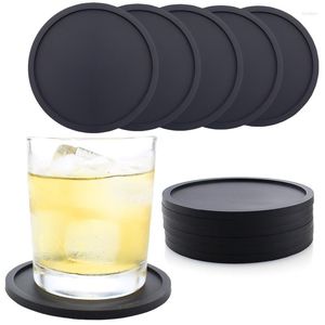 Bord mattor 1pc silikon dricksuppsättning Holder Cup Mat Placemats Nonslip Coffee Kitchen Accessories