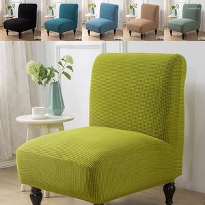 Chair Covers Accent Cover Corn Fleece Velvet Short Back Seat Armless Slipcover Elastic Protectors For Living Room Home Decoration