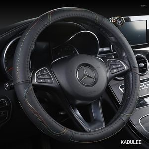 Steering Wheel Covers KADULEE Microfiber Leather Car Cover For Hondas Civics CRV BRV Fit Jazz Accords City Freed Mobilio Stream