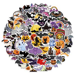 Adesivi di Halloween per bambini 100 pezzi Adesivo in vinile pipistrello zucca per laptop Skateboard Decorazioni per bottiglia d'acqua Regali