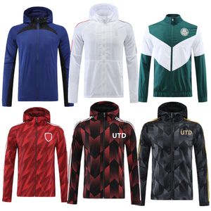 Mens 2022 2023 Jackets de futebol Rastreos com capuz Sport Sport Windbreaker Running Moda Moda Múltipla Casos de Casacos de Casacos