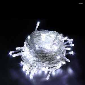 Strängar 10m 80LEDS 20M 200LEDS BATTERY Operated LED String Lights Fairy Lamps Garland All Holidays Wedding Party Christmas Decoration