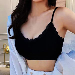 Women's Shapers Women's 2022 Sexy Crop Top Women Sweet Wire Free Mujer Vest Cropped Tee Camisole Lace Tank Tops Bralette Strappy