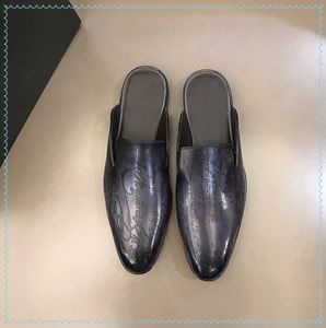 2022 Роскошные дизайнерские кроссовки обувь SS Luxury Slippers Top Qualtiy Comense Brand Men's High-end Men носят половину US38-45 Boz