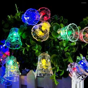 Strings Lumiparty LED Bell Garland Solar Fairy String Lights Fora do Natal ao ar livre para decoração de festa