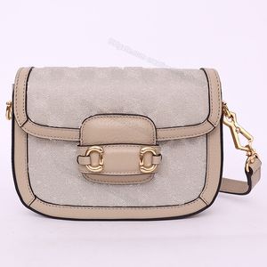 7A Women Shoulder Crossbody Bags Cowhide Canvas Buckle Canvas Bag Vintage Saddle Wallet Classic Designer Handbag 658574 Horsebitt Flap 20.5cm G01