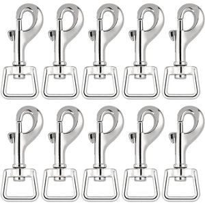 Dog Collars 20Pc Snap Hooks For Leash Collar Linking Heavy Duty Swivel Clasp Eye Bolt Buckle Trigger Clip Spring Pet