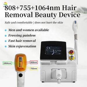 Mini Mini Remoção de Cabelo a laser Portátil 808nm 755nm 1064nm Diodo Laser Máquina de remoção de cabelo