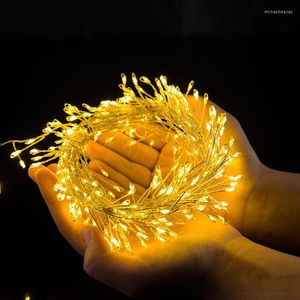 Strings LED String Light Firecracker 4M 400 Waterproof Copper Wire Rope For Garden Patio Home Wedding Decor