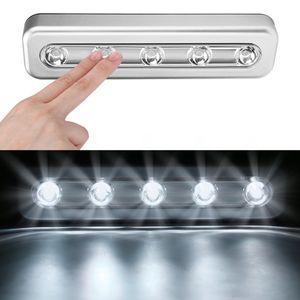 5 LEDS Ręcznie prasa światła szafki lampa sypialni Lampa Lampa Lampa pod szafką nocą do szafy schodami oświetlenia kuchenne