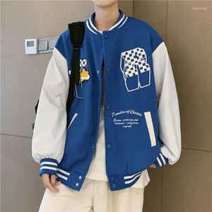 Men's Jackets Men's Stitching Baseball Jacket Loose Hip-hop Men's Printed Letter Casual All-match Sports ClothesMen's