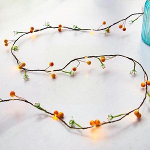 Decorazioni natalizie 20 LED LED FRUTTURA Luci a corda in rame Festa festeggia per anno Decorazioni per matrimoni Garland Home X9D4