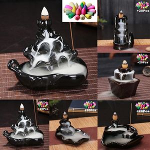 Lampy zapachowe za darmo 20cones Creative Decor Decor Decor Backflow Stick kadzidło palnik ceramiczny dekoracja