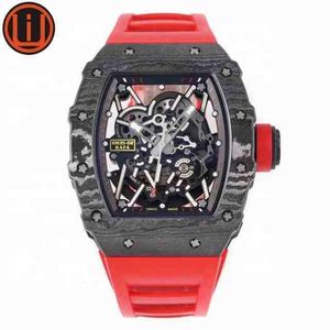 SUPERCLONE orologi da polso designer orologio da uomo di lusso orologio meccanico Richa Milles da polso da uomo scavato cassa in fibra di carbonio di qualità superiore U8DE