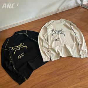 Arc men's sweater designer sportswear autumn breathable loose casual coat bird print letter round neck pullover boutique t-shirt long sleeve