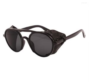 Sonnenbrille Agstum Retro Runde Steampunk Vintage Brille Sonnenbrille Steam Punk Sonnenbrille Klassisch