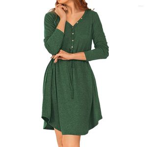 Casual Dresses Autumn Dress Sexig Cross V-hals Tie Rompers Womens Jumpsuit Simple Solid Bodysuit Overalls Kvinnliga Fashion Party Clothing