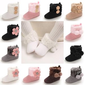 First Walkers 0-18M Born Baby Girl Boy Snow Boots Soft Sole Non-Slip Shoes For Winter Warmth Comfortable Ankle