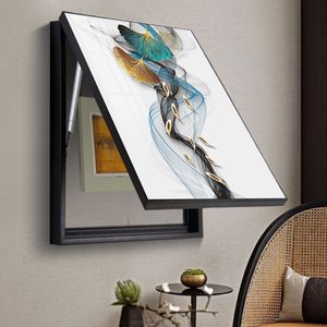 Resimler Dekoratif Elektrik Ölçüm Kutusu Modern Minimalist Dikey Blok Oturma Odası Asılı Mural Resimler Poster Çerçeveli 221006