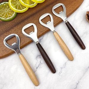 Wooden Bottle Opener Beer Can Opener Household Kitchen Bar Tools for Home Handle Handheld Wine Soda Glass Cap Gadgets LX5160