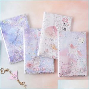 Blocchi per appunti Blocchi per appunti Quaderno in pvc carino Diario di carta Scuola Shiny Cool Kawaii Agenda Schede Planner Sketchbook Regalo per ragazza Drop Delivery Dh1Ed