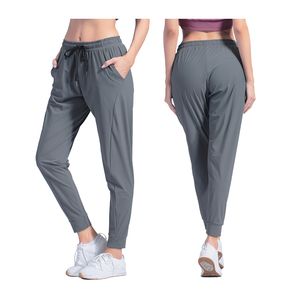 RunningRunning Female Sportswear Nylon Quick Dry Running Pants Causal Breathable Drawstring Pocket Yoga Joggers Women Sweatpants