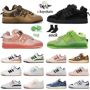 2022 Flat Forum Low Platform Designer Sneakers Casual Shoes Running Bad Bunny Buckle Brown Pink Easter Volt Bright Blue OG Mens Women Sports JORDON NKS