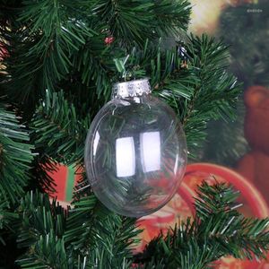 Decoração de festa pingente de árvore de Natal pendurada bola transparente ornamento em casa brinquedos com tampa acessórios starty