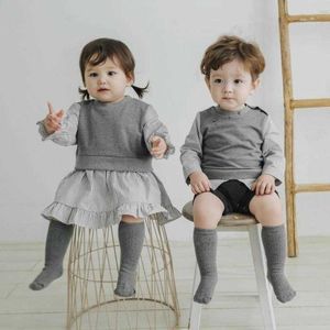 Rompers Baby Toddler Baby Boys Girls Romper Striped Long Sleeve Newborn Girl Romper Jumpsuit Spring Autumn Twin Baby Clothes J220922