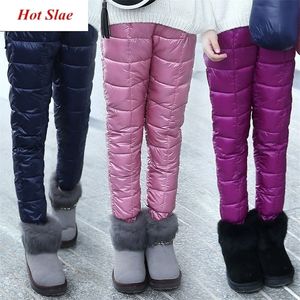 Hosen Winter Kinder Daunen Baumwolle Kleidung Jungen Hosen Mädchen Leggings Kinder Warme Daunen Hosen Winddicht Wasserdichte Schnee Hosen Für Kinder 2201006