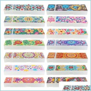 Paintings Paintings Diy Special Shaped Cil Case 2 Grids Stationery Storage Box Jewelry Mandala Embroide Kids Giftr1 Drop Delivery 202 Dh0N3