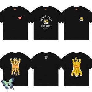 Men's T-Shirts Human Made Tiger Head 240g Heavy Slub Cotton Short Sleeve T-Shirt T221006