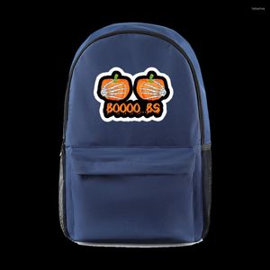 Ryggsäck jpumpkin bröst denim väska unisex resestil mode harajuku skola kawaii tryckning