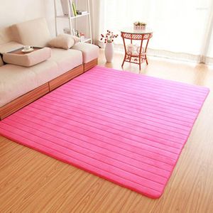 Carpets Strip Coral Fleece Carpet Area Rug For Bathroom Kitchen Non-Slip Door Mat Home