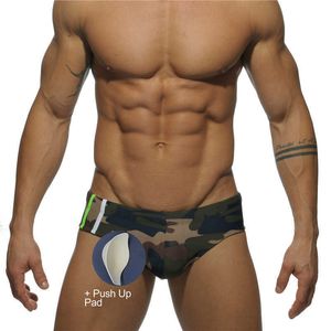 Men's Swimwear New Camouflage Breathable Swimsuits Boxer Briefs Sunga Maillot De Bain Homme Gay J220913