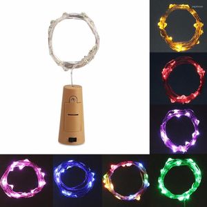 Stringhe 2M LED ANEMEL Filo di rame Corker Stringa di lucine per bottiglia di vetro artigianale Anno / Natale / Decorazione di nozze di San Valentino