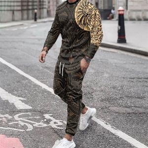 Męskie dresy jesienne Tracksuit Thirtweatpants Suit Suit Men Streetwear Vintage Bluza Owworazowa Mężczyźni Ubranie 2 -częściowe zestawy 221006