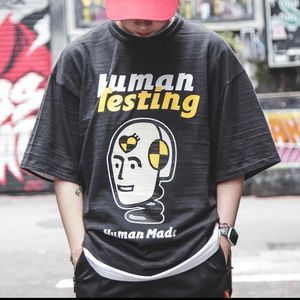 Herren-T-Shirts HUMAN MADE Puppy Duck Heart Print Slub Cotton Zylindrisches Kurzarm-T-Shirt T221006