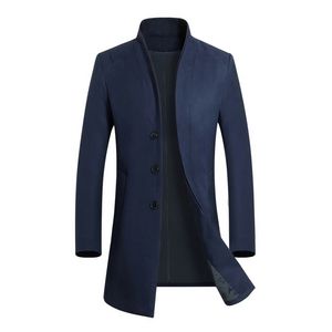 Wollmischungen für Herren Wintermantel aus Wollmischungen für Herren Kaschmir Langer loser Mantel Schneejacken Wattierte Kleidung Trenchcoat Windjacke 3-Farben-Parkas 220930