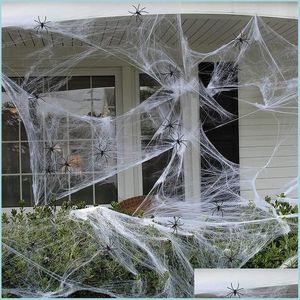 Outras festa de evento fornecem festives decora￧￵es de Halloween super el￡stico aranha artificial web e cena de festa falsa cena de terror house acce dh4wh