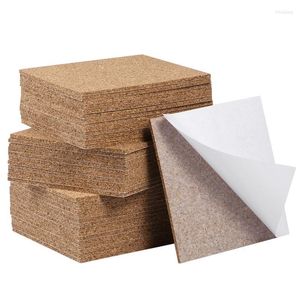 Table Mats 50PCS 95x95mm Self Adhesive Square Cork Sheets For DIY Coasters Tiles Cup Mat Placemat Dining Decor Drinking