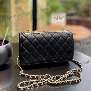 مصمم فاخر للسيدات العصرية محفظة الحقائب WOC Lambskin أصلي حامل بطاقة جلدية حقيقية محفظة Pochette Crossbody Crossbody Counter Cltuch Pocket 19cm