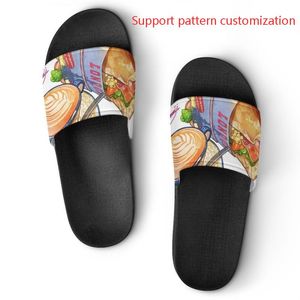 Gai Custom Shoes Diy Support Pattern Transpals Slippers Sandals Slide Mens Womens Triple Black Sports Sneakers Fashion