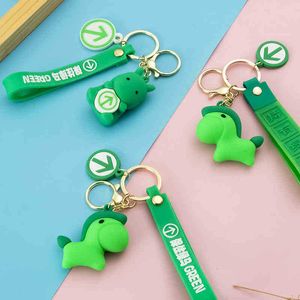 Keychains 녹색 말은 녹색 코드 펜던트 펜던트 안티 전염병 및 조랑말 키 체인 기념 선물