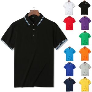 Polos masculinos homens de verão Camisas de pólo sólido Camisetas curtas T-shirts Moda Masculino Slim Fit Casual Lapel Dress para tamanho 3xl